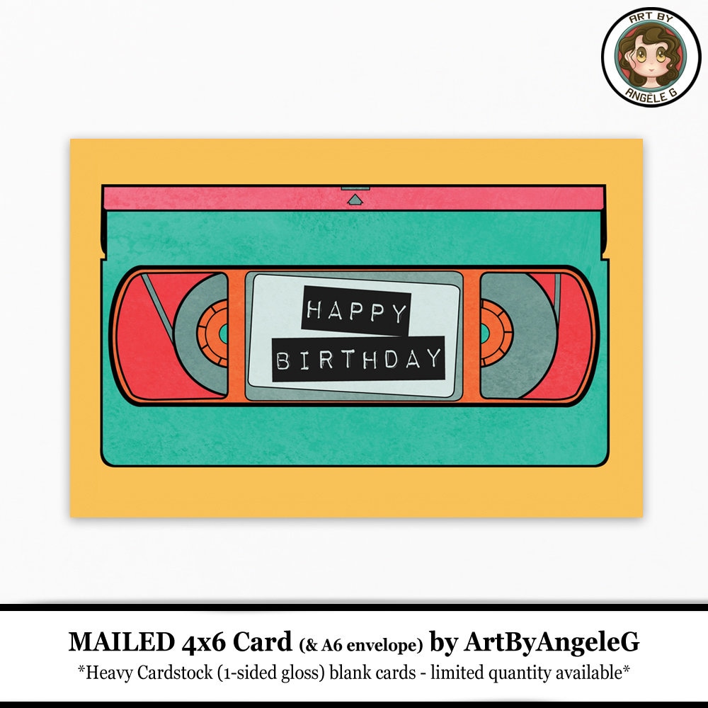 VHS Tape Birthday Card VHS Retro Birthday Card Retro Card - Etsy