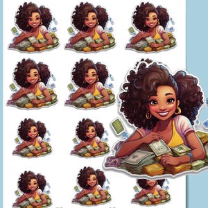 Naklejki na planer dnia wypłaty | Planer Black Girl