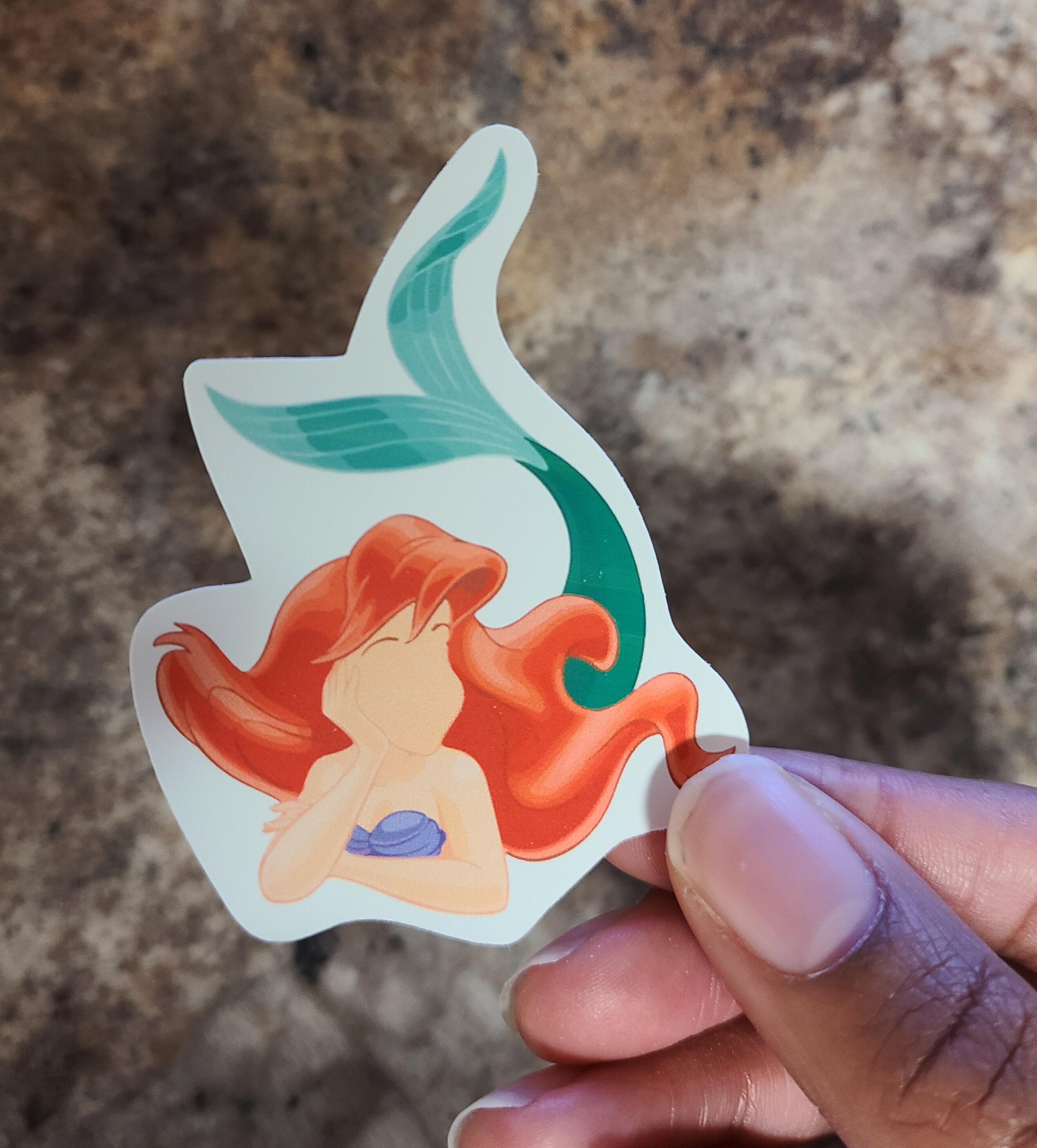 Ariel Vinyl Sticker Little Mermaid Waterproof Decal Disney Etsy UK