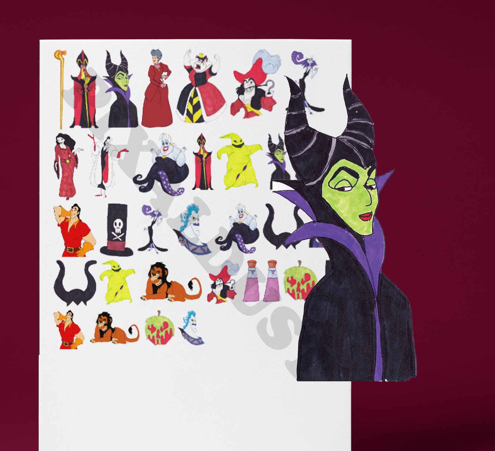 Disney Villain Stickers Planner Stickers Etsy
