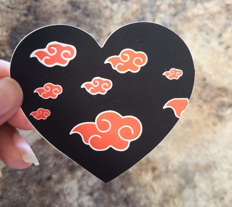Akatsuki Cloud Vinyl Sticker / Anime Waterproof Decal Etsy