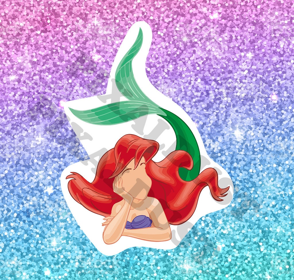Ariel Vinyl Sticker Little Mermaid Waterproof Decal Disney Etsy