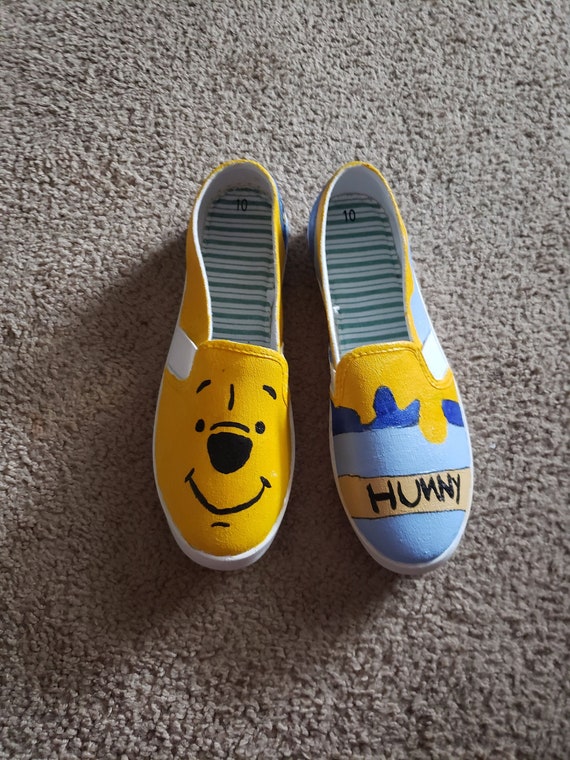 Winnie the Pooh Hand Painted Shoes | Etsy