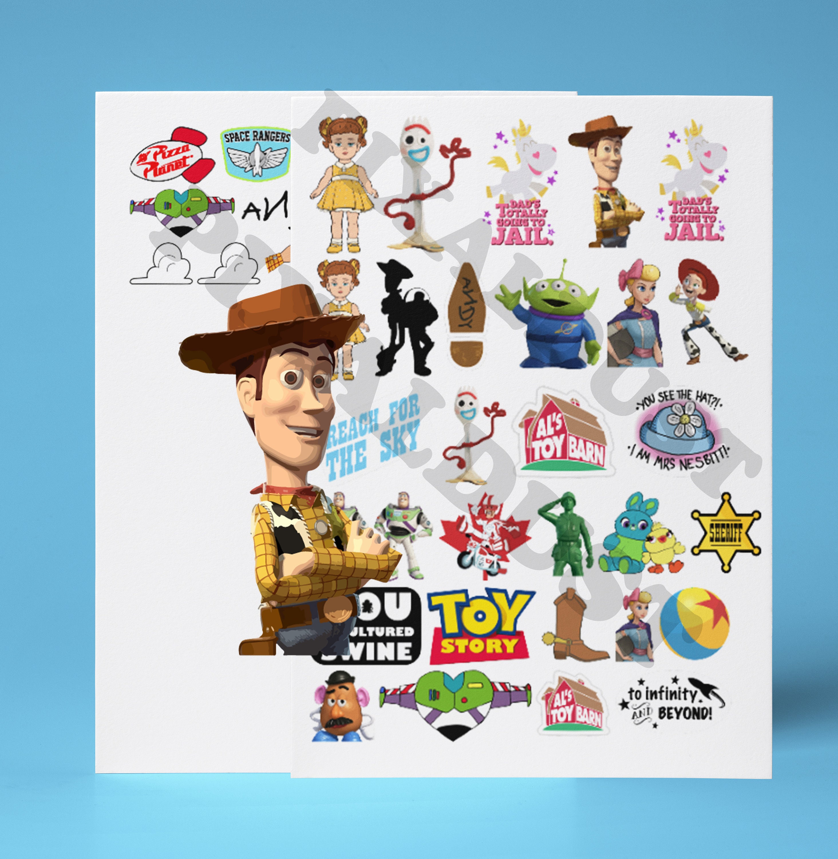 Toy Story Stickers Pixar Stickers Disney Art Etsy