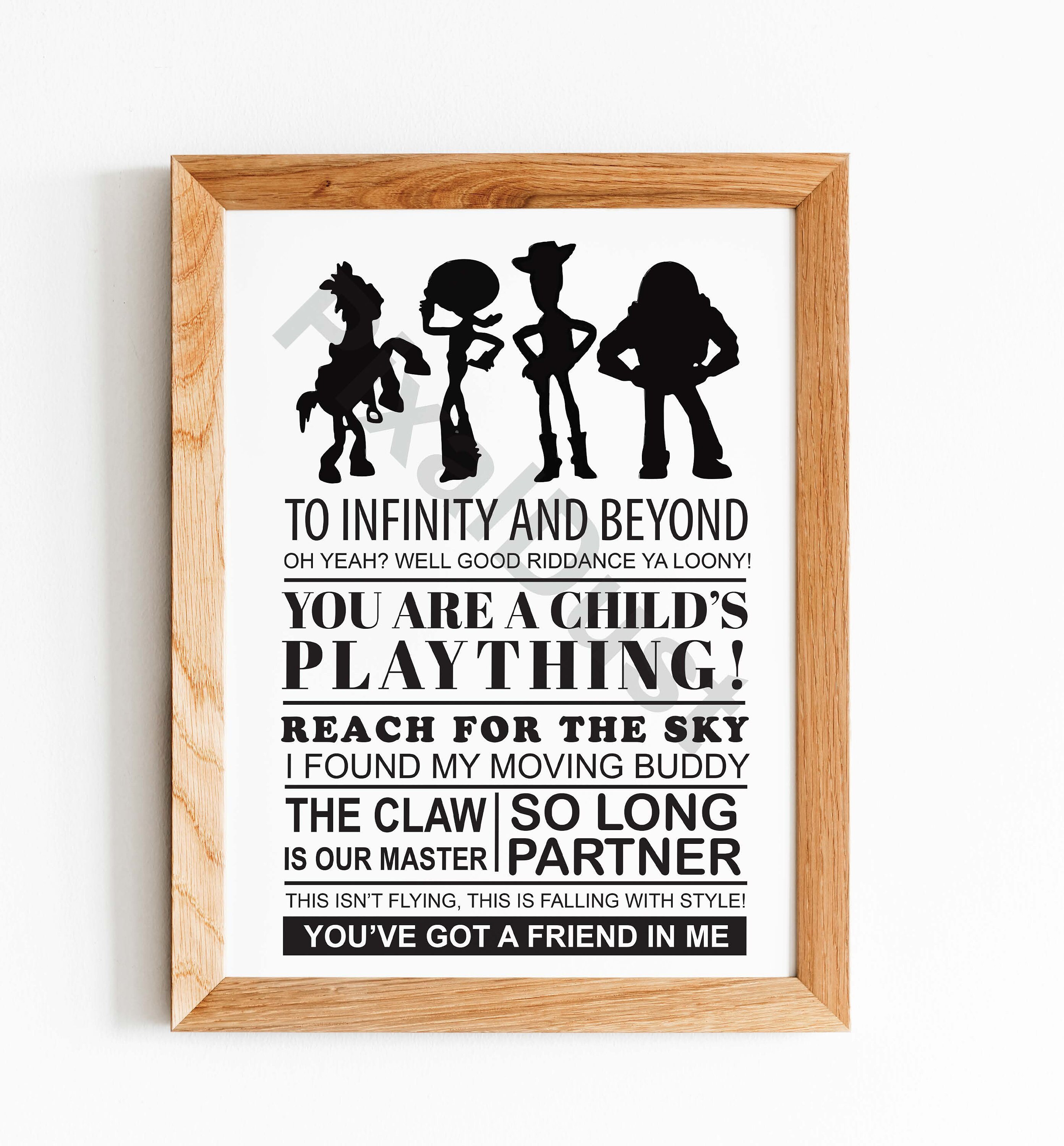 Toy Story Quote Art Disney Pixar Print Toy Story Lyrics Etsy Hong Kong