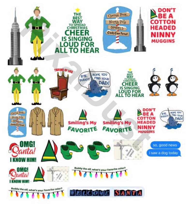 Elf Planner Stickers Christmas Movie Stickers | Etsy