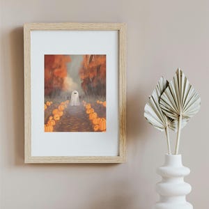 Ghost Print | Halloween Art | Cute Spooky Art | Ghost Poster | Fall Poster | Fall Ghost Art Print