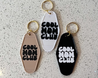 Mom Club Motel-sleutelhanger | Sleutelhanger in retrostijl