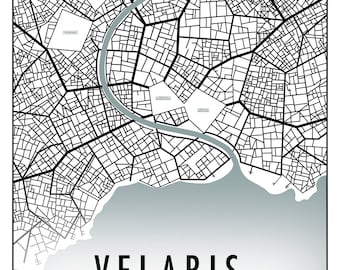 Velaris Map Art Print: Officially Licensed ACOTAR Night Court Poster