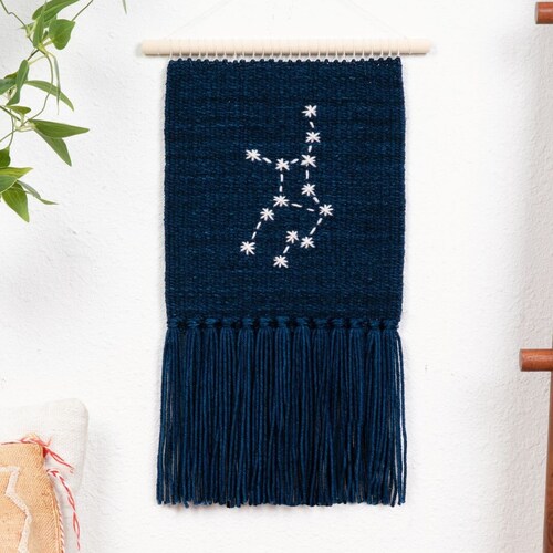 Aries Zodiac Woven Wall Hanging Constellation Star Tapestry Etsy