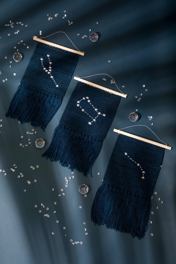 Pisces Zodiac Woven Wall Hanging Constellation Star Tapestry Wall Decor Boho Astrology Gift Astrology Tapestry Etsy Canada