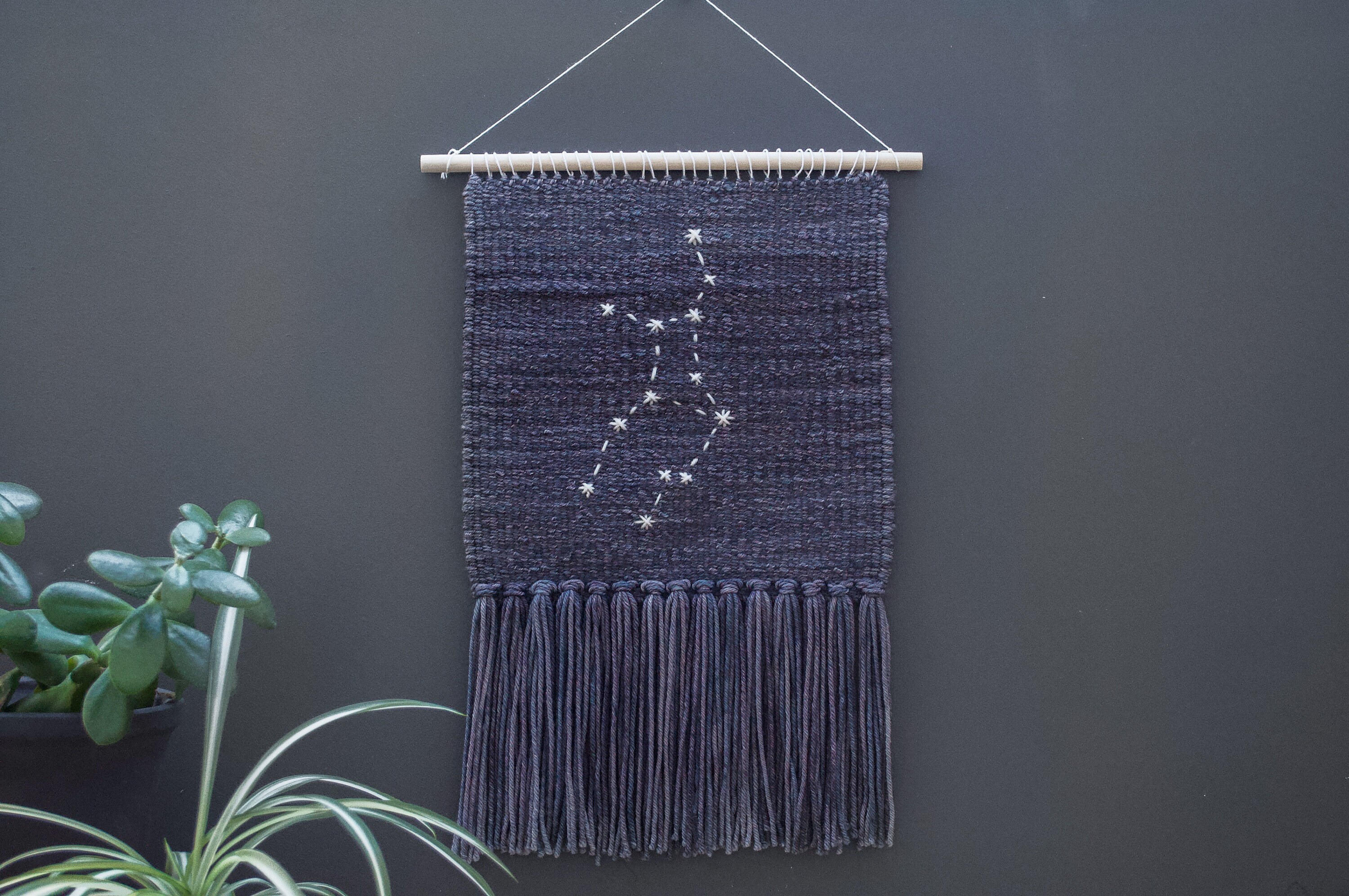 Vierge Zodiaque Tissé Accrochage Mural, Constellation Star Tapisserie Wall Decor, Virgo Zodiac Gift,