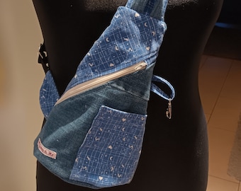 Kinder Crossbody-Bag, Cordstoff-Jeans Upcycling