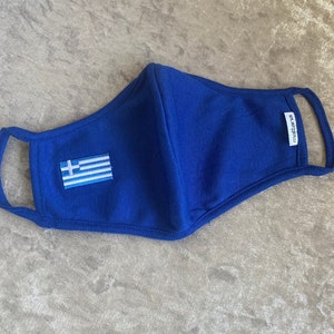 Blue Greek flag mask