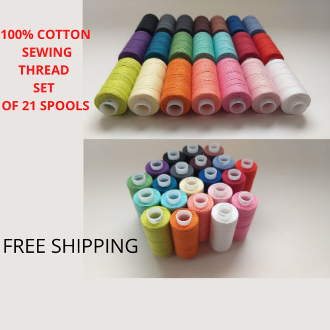 Cotton thread for sewing Sewing thread spools Cotton Etsy