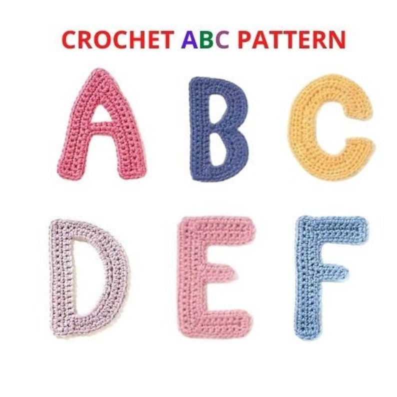 Crochet alphabet pattern crochet abc pattern crochet etsy