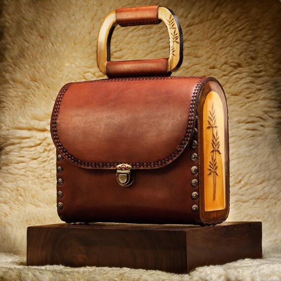 personalized leather tote