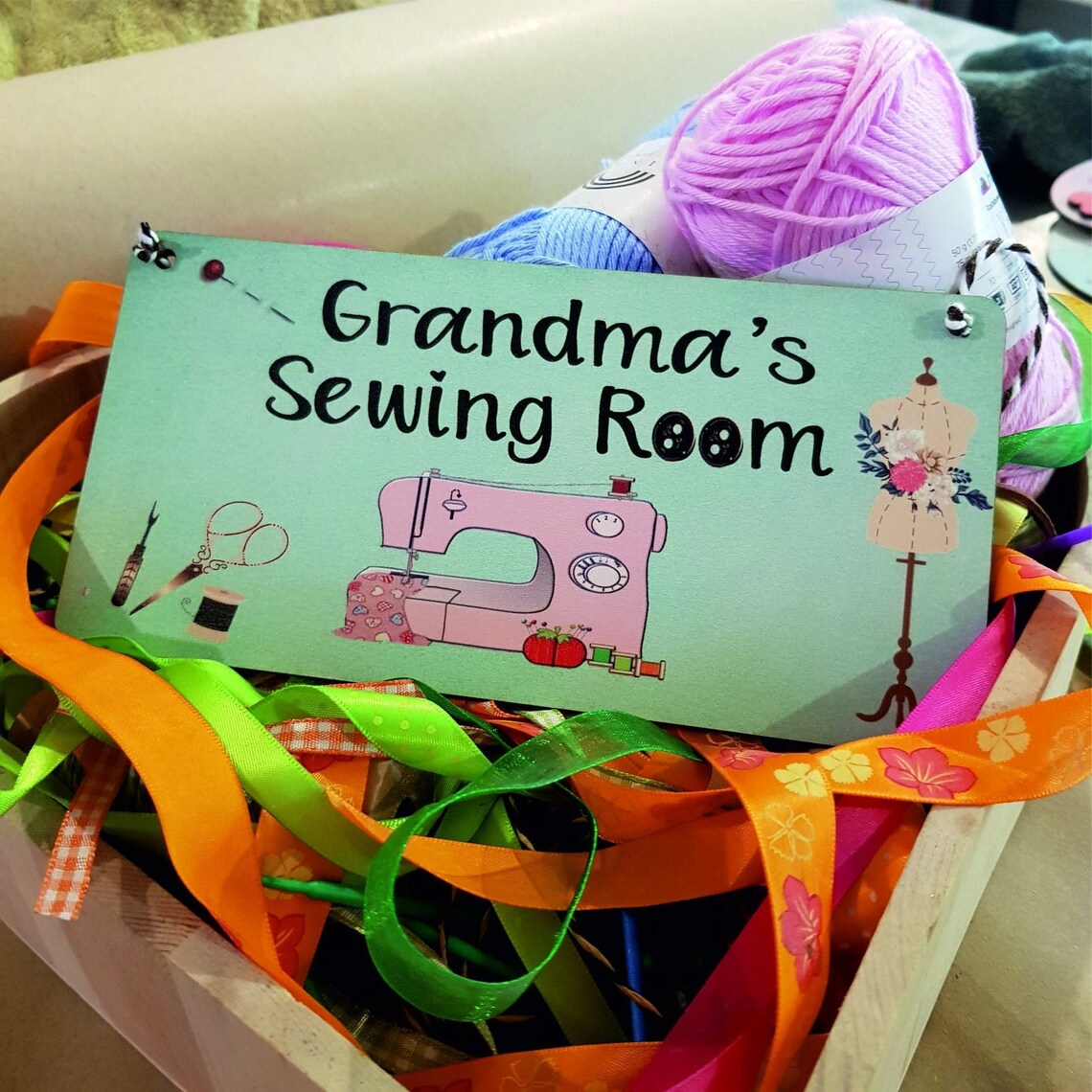 Sewing Room Sign Personalised Plaque Gift for Her Gift for Him Etsy