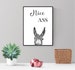 Nice Ass Bathroom Print, Funny Bathroom Wall art, Minimalist Wall Art Poster Toilet Print Home Decor Gift Hello WC Print 