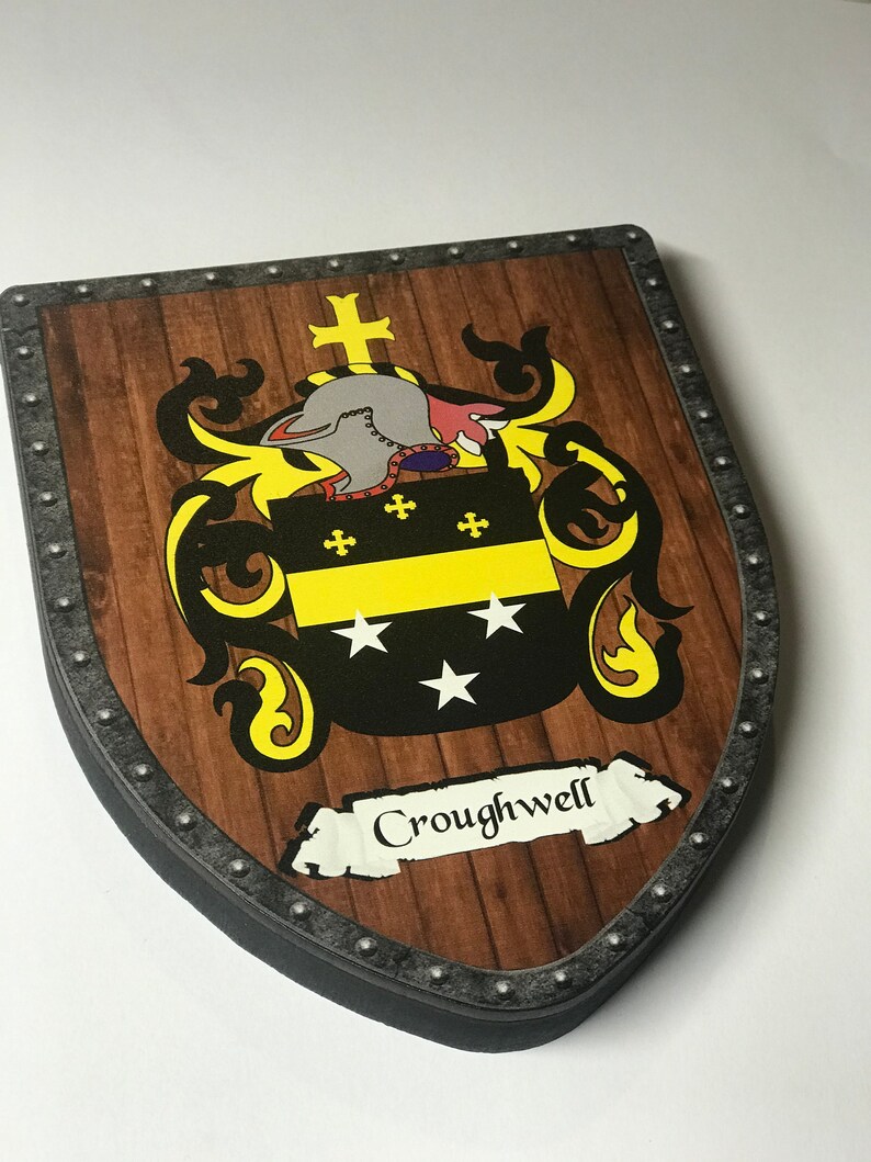 Custom Family Crest Coat of Arms Personalized Plaque Shield Etsy