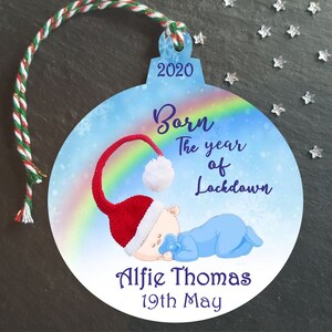 baby handprint bauble