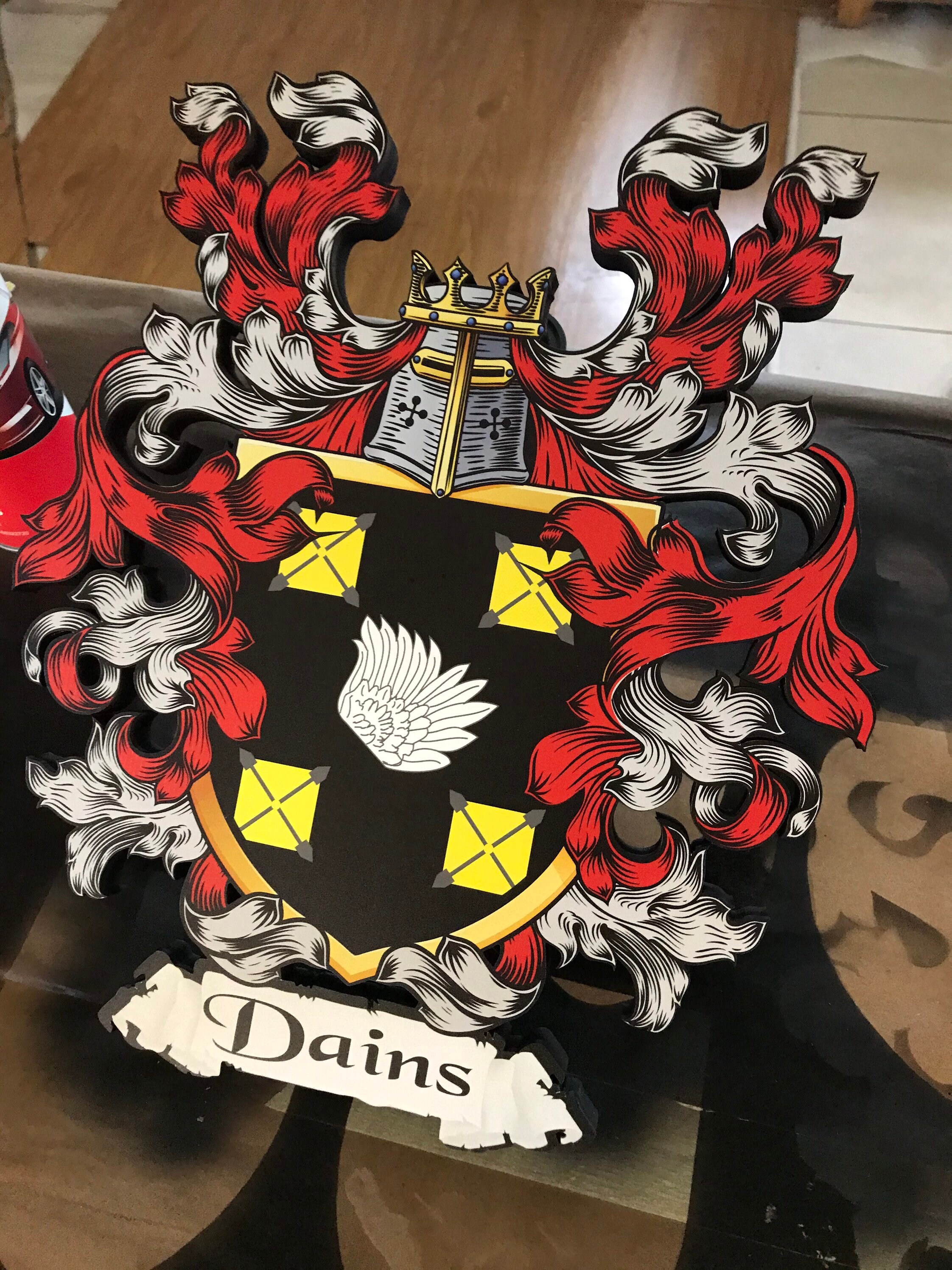 Custom Family Crest Coat of Arms Personalized Shield Wooden Etsy