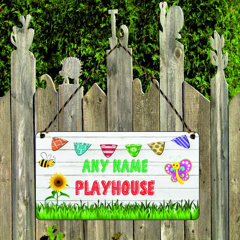 Kids Playhouse Sign Den Personalised Girls Name Pink Shabby Etsy