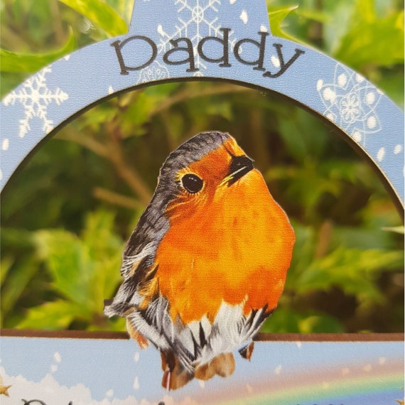 Robins Appear When Loved Ones Are Near ENAMEL METAL TIN SIGN WALL PLAQUE 