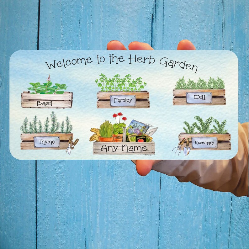 Personalised Welcome to the Herb Garden Herbs Sign Garden | Etsy