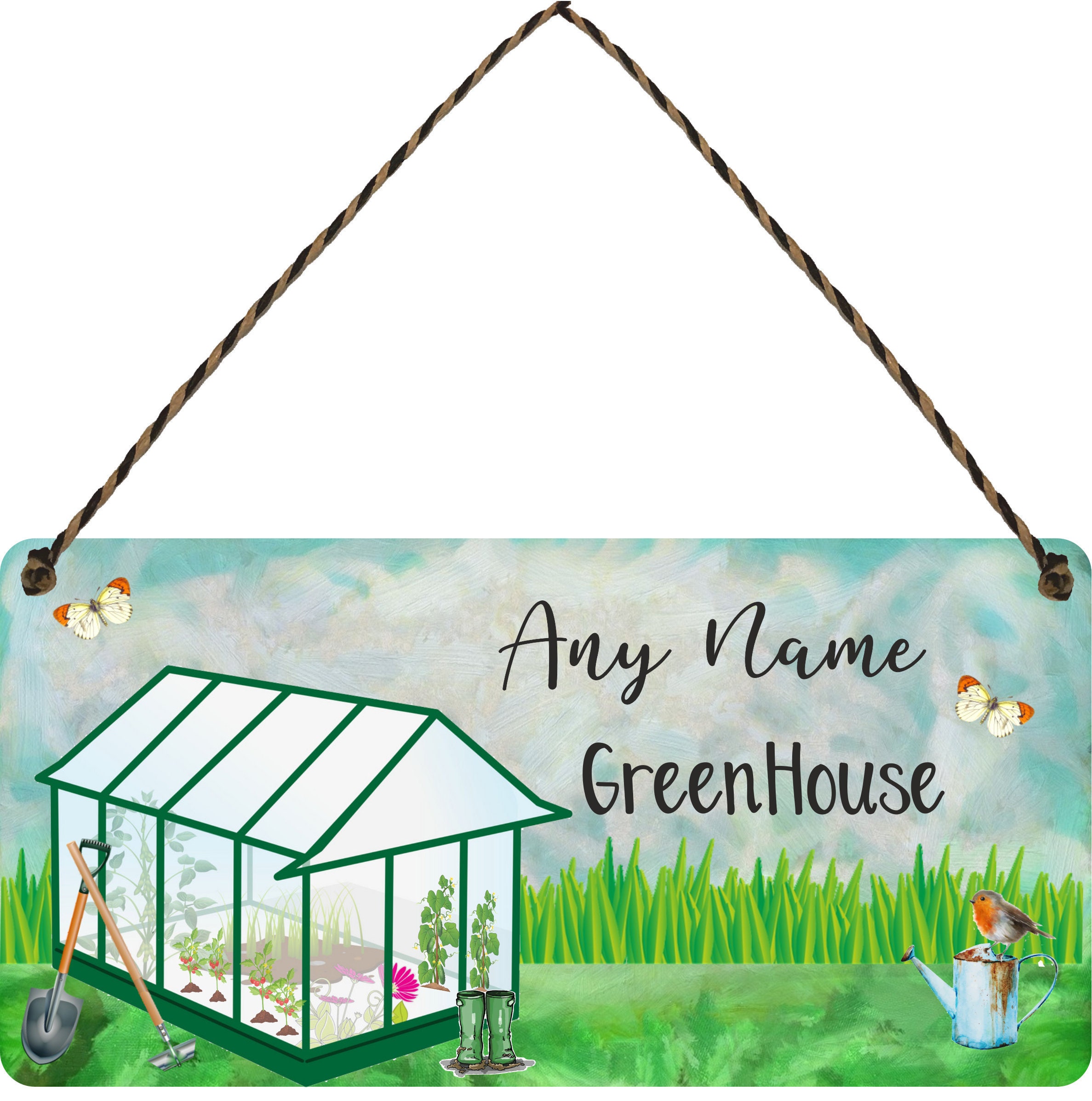 Personalised Any Name Greenhouse Sign Gardening Gardner's Etsy UK
