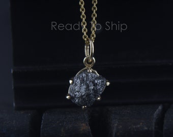 Unique rustic raw rough diamond necklace, One-of-a-Kind Raw Rough Diamond Necklace, Wedding anniversary Gift for wife, Special ocassion gift