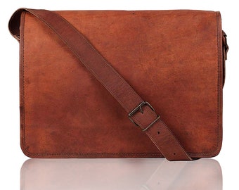 mens leather messenger bag sale