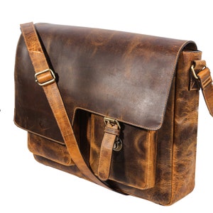 Leather Bag Leather Messenger Bag Leather Satchel Bag Laptop - Etsy