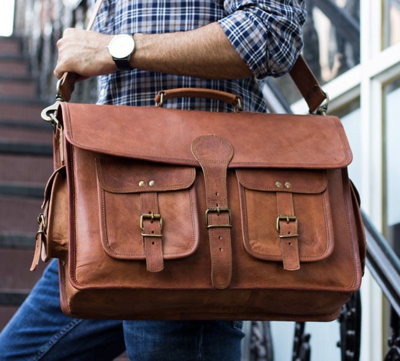 Leather Bag Leather Messenger Bag Leather Satchel Bag Laptop - Etsy