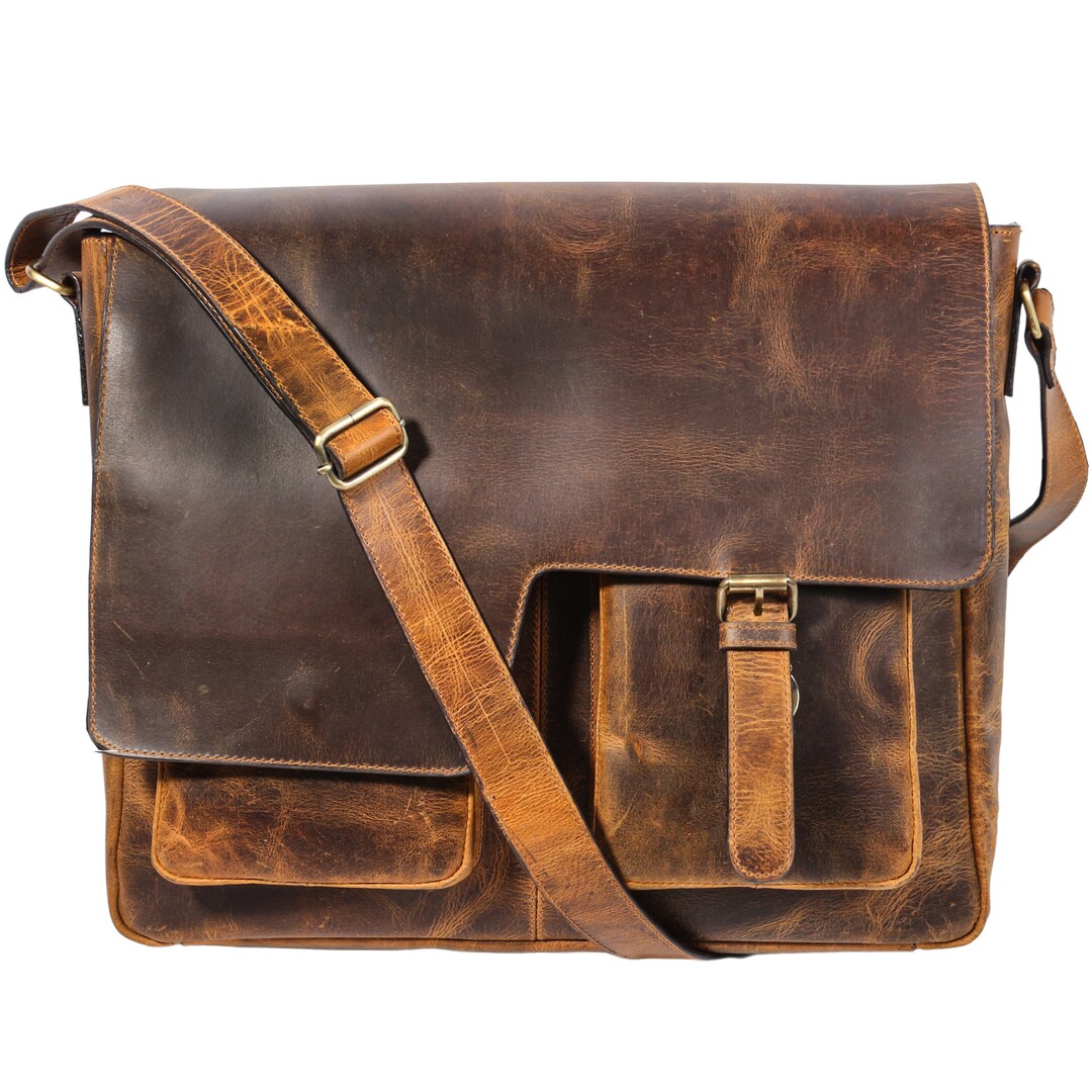 Leather Bag Leather Messenger Bag Leather Satchel Bag Laptop - Etsy