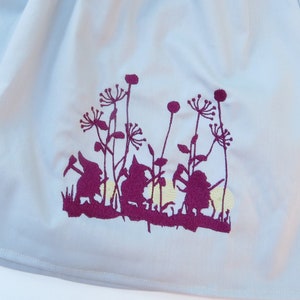 2 embroidery files silhouette gnome dwarf gnome lantern fairy tale forest meadow grasses embroidery machine instant download digital