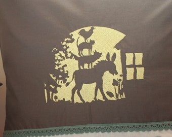 Embroidery file silhouette for the fairy tale “Bremen Town Musicians” digital instant download