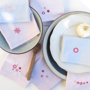 7 archivos de bordado mini set flor flores dispersas pequeña plantilla de bordado muñeca ropa servilletas bordar arco de flores descarga instantánea digital