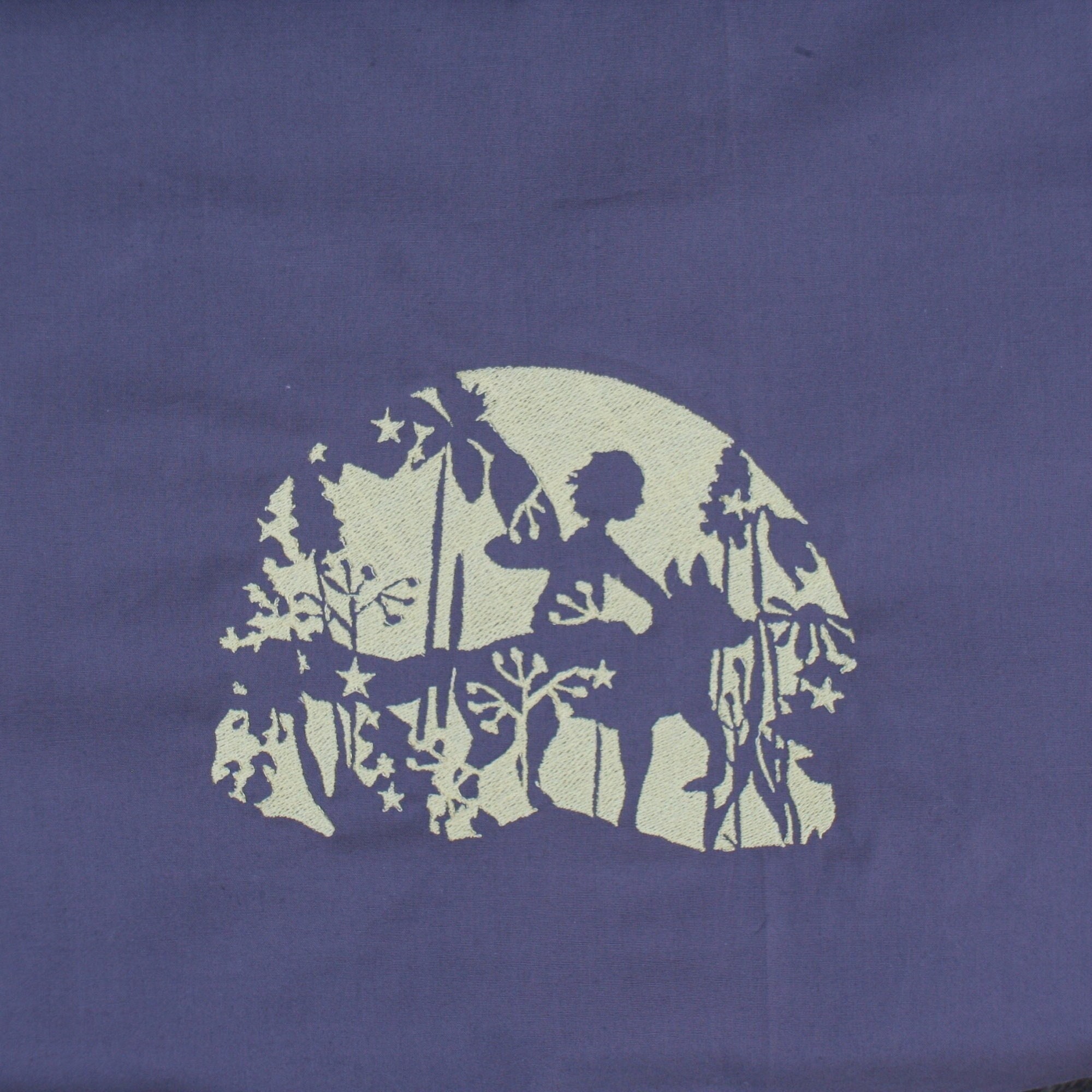 3 embroidery files silhouette elf fox forest grasses moon sun night fairy gnome fairy tale animal child embroidery machine instant download digital