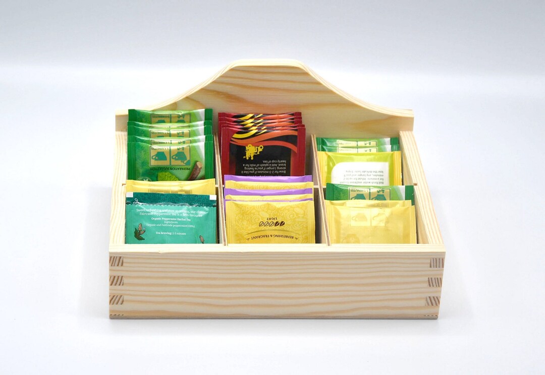 MyBer Teabox Tea Bag Box 6 compartimentos hechos de madera Etsy España