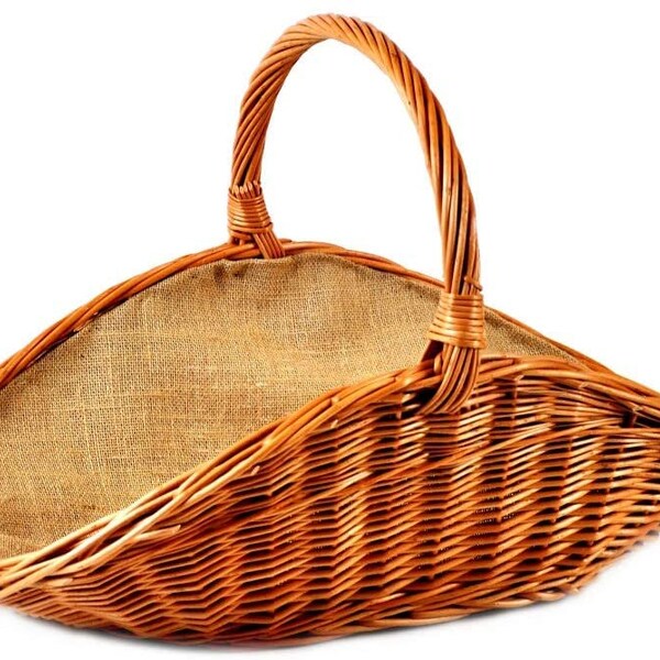 MyBer® Corbeille en bois panier en bois solide panier de déconture tressée avec jute K12-575_1_K_J