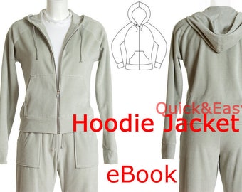 Hoodie Zip Jacket SEWING PATTERN eBook hooded jacket