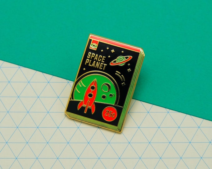 Space Planet Pin (Glow in the dark)