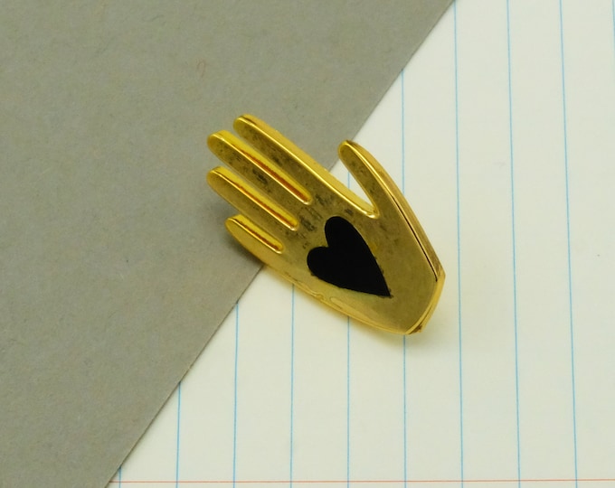 Heart + Hand Pin