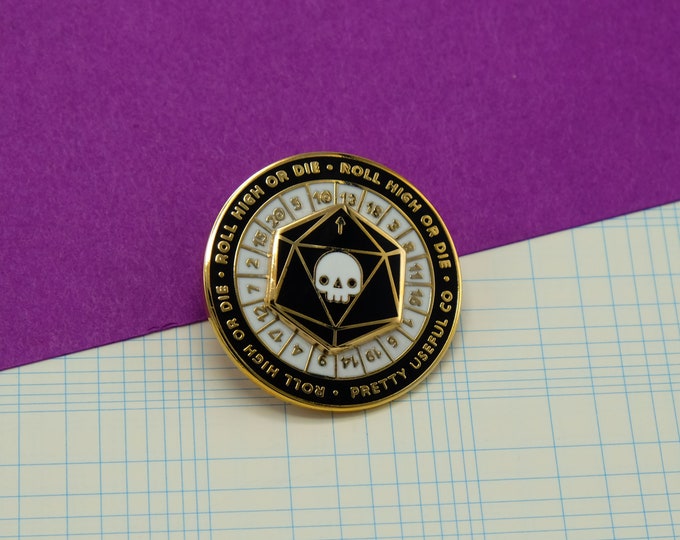 Roll High or Die Spinner Pin