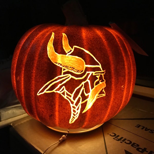 Minnesota Vikings Pumpkin Stencil - Etsy