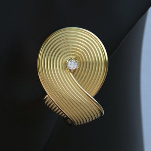 Italian 14k or 18k Gold Infinity Knot Earrings with Diamond