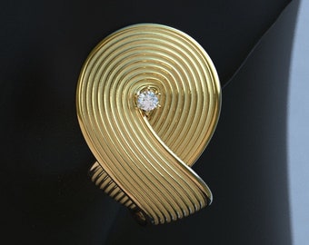 Italian Gold Earrings Made in Italy, Stunning Bold Diamond Earrings, Oltremare Gioielli Earrings in 14k or 18k Gold