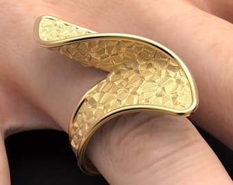 Women's Solid Gold Ring 14k 18k Italian Fine Jewelry