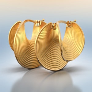 Stunning Large Hoop Earrings | 14k or 18k Gold | Italian Jewelry | Italian Gold Jewels